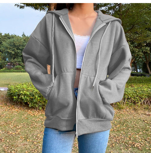 Women's Comfortable Hooded Jacket with Pockets