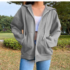 Women's Comfortable Hooded Jacket with Pockets