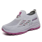 Women's Breathable Sneakers with Non-Slip Sole and Elastic Slip-On