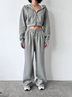 Women's Cropped Hoodie and Relaxed Jogger Set