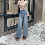 Women's High-Waisted Wide-Leg Jeans