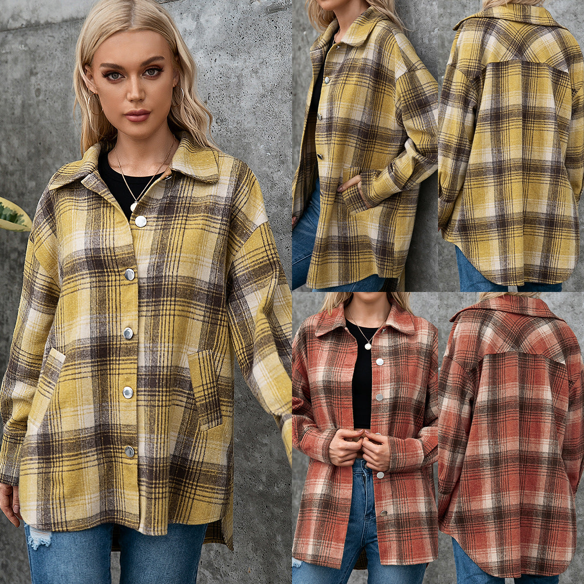 Women's Plaid Overshirt