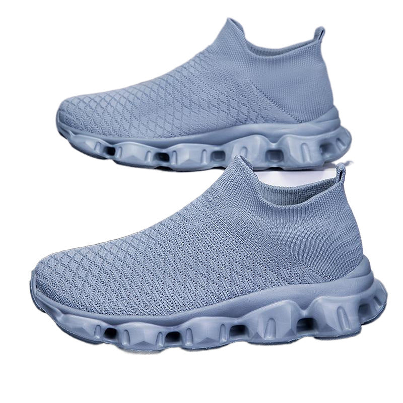 Women's Breathable Knit Running Shoes with Non-Slip Sole