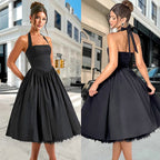 Women's A-Line Cocktail Dress with Off-Shoulder Design