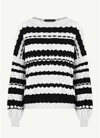 Women's Cozy Knit Sweater with Cable Knit Pattern and Graphic Accents