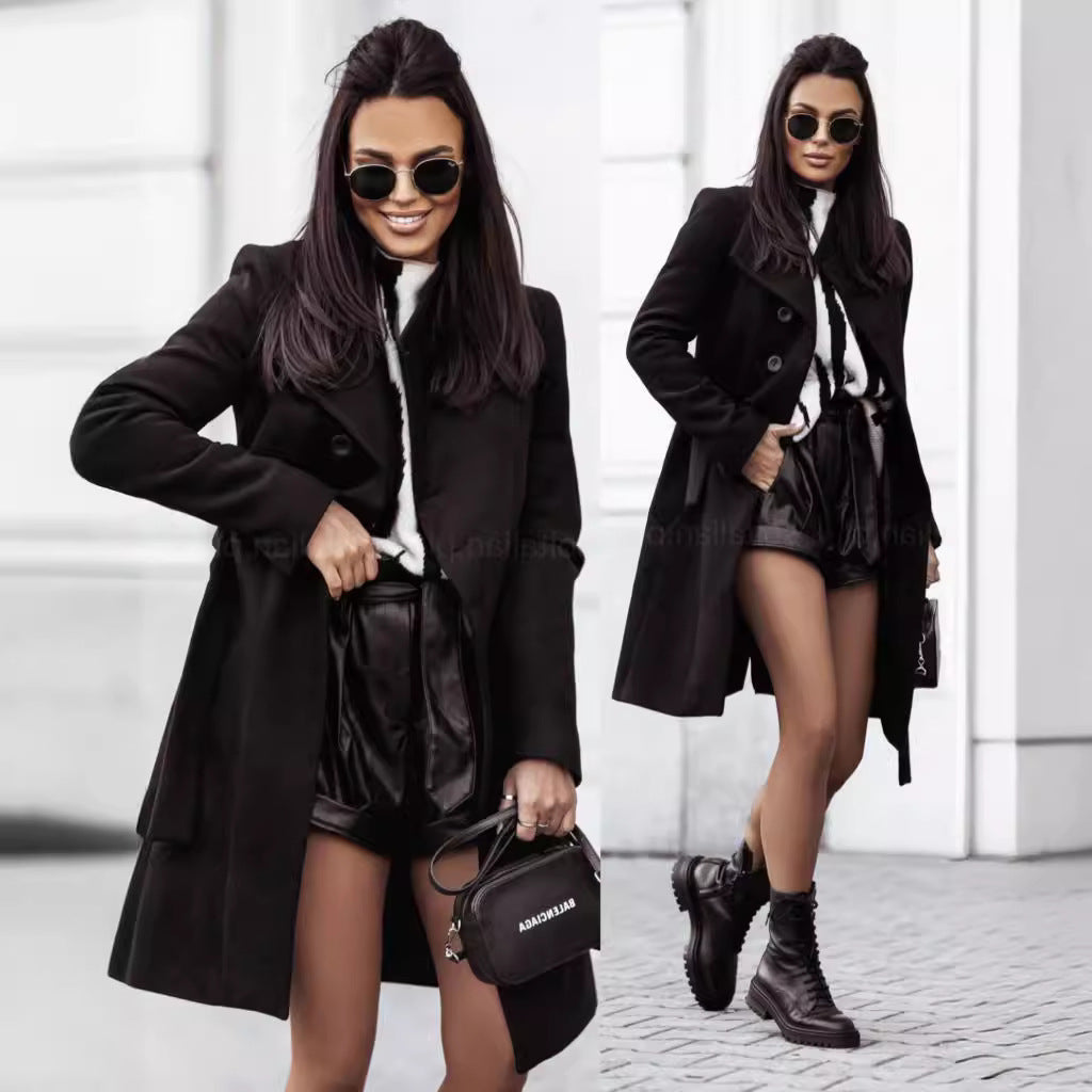 Elegant Wool Trench Coat