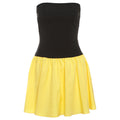 Women's Bandeau Mini Dress with Voluminous Skirt