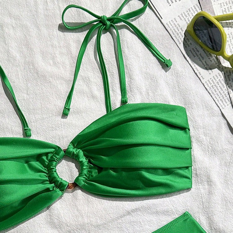 Women's Bandeau Bikini with Elegant Ruffle Detail
