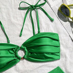 Women's Bandeau Bikini with Elegant Ruffle Detail