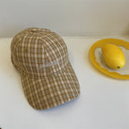 Men's Checkered Cotton Baseball Cap