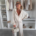 Elegant Fleece Jumpsuit with High Collar and Full-Length Zipper