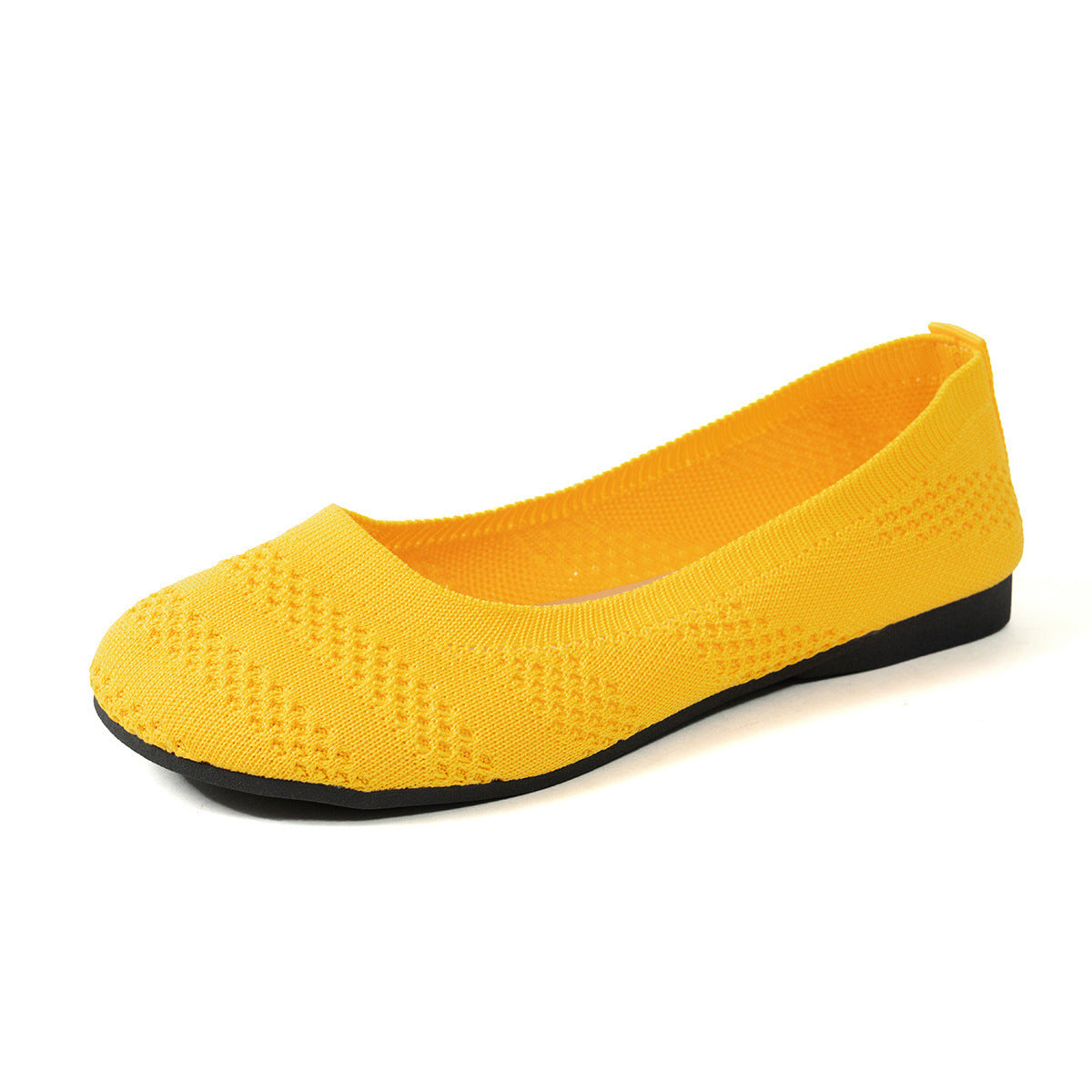 Women's Knit Ballet Flats with Non-Slip Sole
