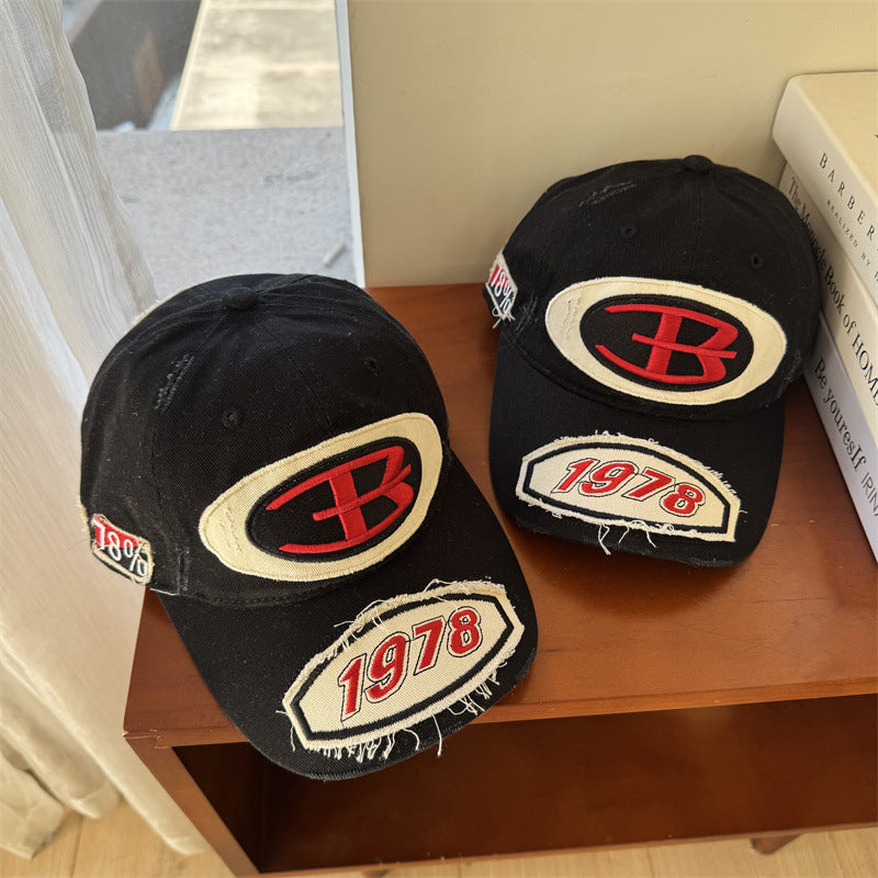 Men's Distressed Vintage Graphic Baseball Cap