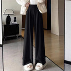 Women's Elegant Wide-Leg Trousers with Fringe