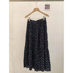 Women's Maxi Skirt with Romantic Floral Pattern
