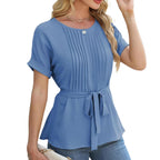 Women's Blouse with Pleats
