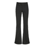 Women's Elegant Flared Pants with Vertical Stripes