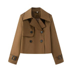 Elegant Trench Coat Jacket with Classic Details