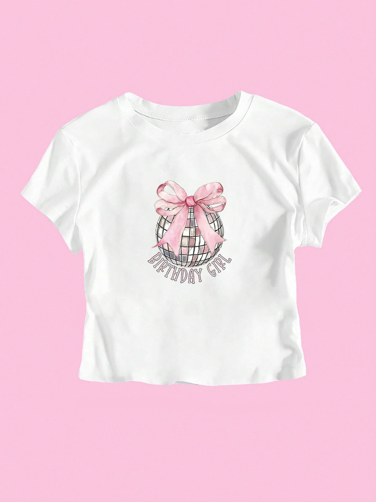 Women's Birthday Theme Crop T-Shirt