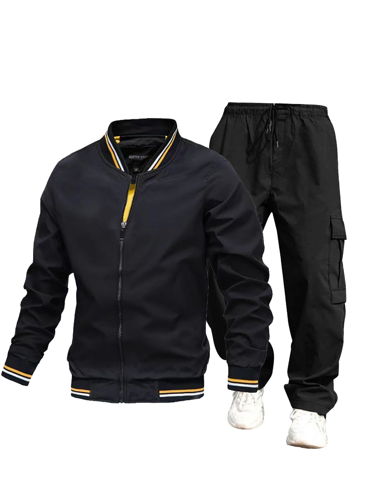Men's sporty jacket and cargo pants set