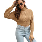 Women's Cropped Cable-Knit Sweater
