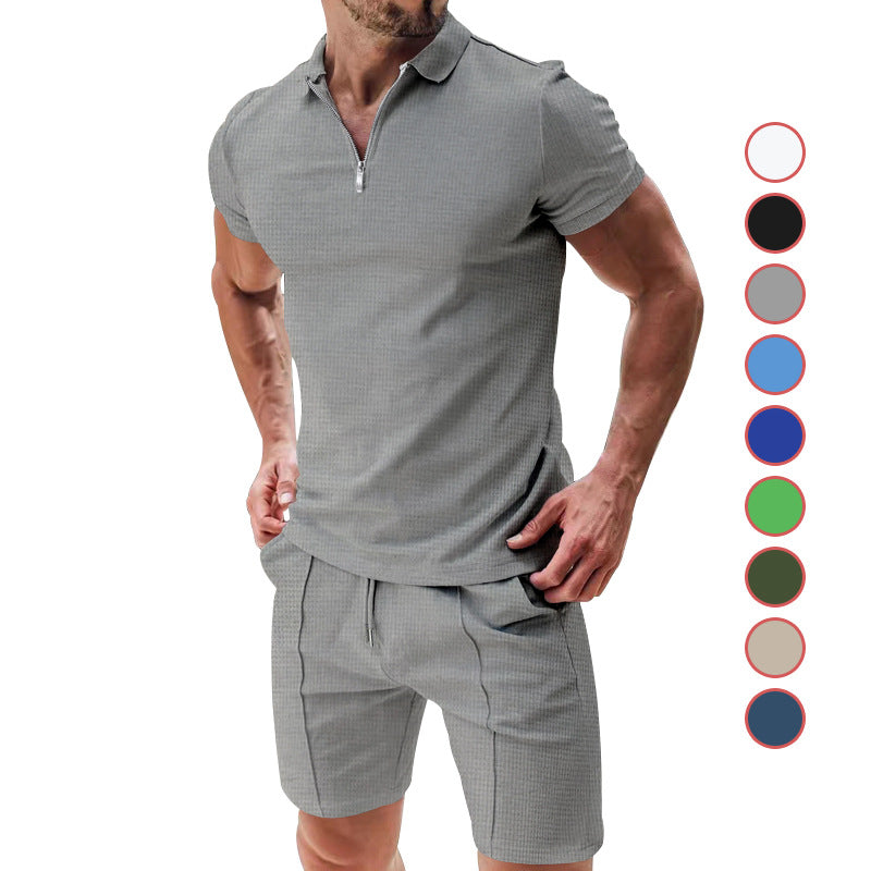 Men's Polo Shirt and Chino Shorts Set