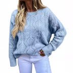 Women's Elegant Knit Sweater with Delicate Pattern