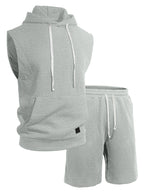 Men's Sleeveless Hoodie Lounge Set