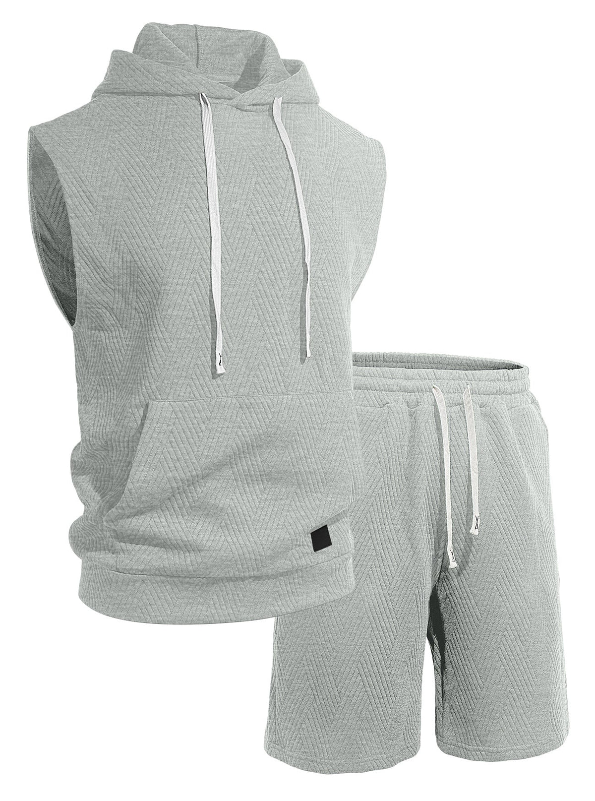 Men's Sleeveless Hoodie Lounge Set