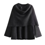 Women's Asymmetric Poncho-Style Jacket