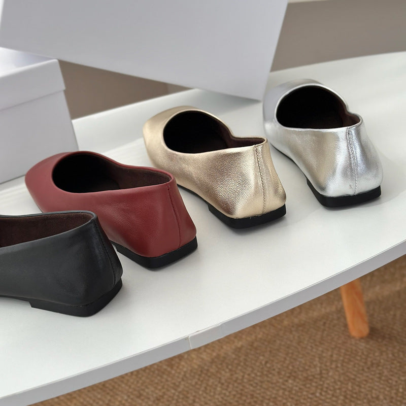 Women's Ballet Flats with Square Footbed