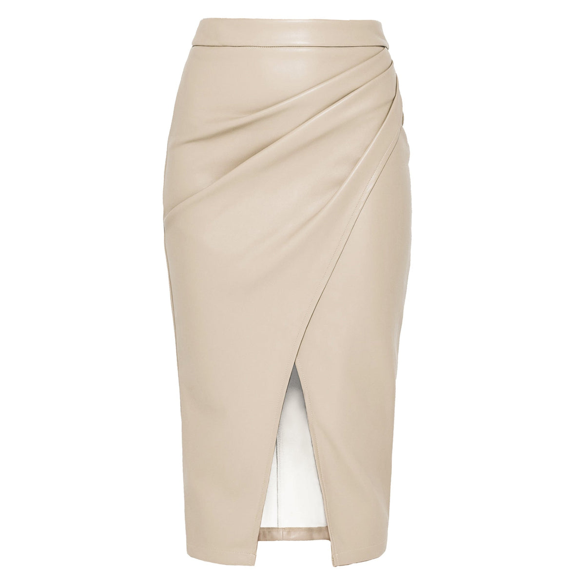 High-Waisted Vegan Wrap Skirt