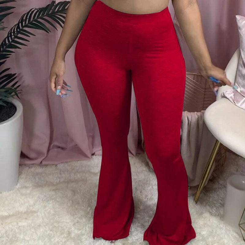 Women's High-Waisted Bootcut Leggings in Soft Jersey