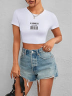 Women's Statement Print Crop T-Shirt