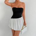 Women's Bandeau Dress with Flowing Skirt