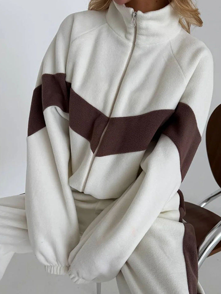 Women's Fleece Tracksuit with Zip Jacket