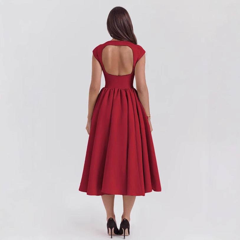 A-Line Cocktail Dress with Tailored Waist