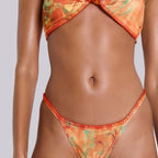 Women's Bandeau Bikini with Elegant Knot Design and Beautiful Wrap Skirt