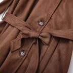 Elegant Suede Trench Coat