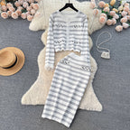 Women's Elegant Knit Suit with Zipper