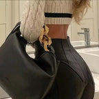 Women's High-Waisted Faux Leather Pants