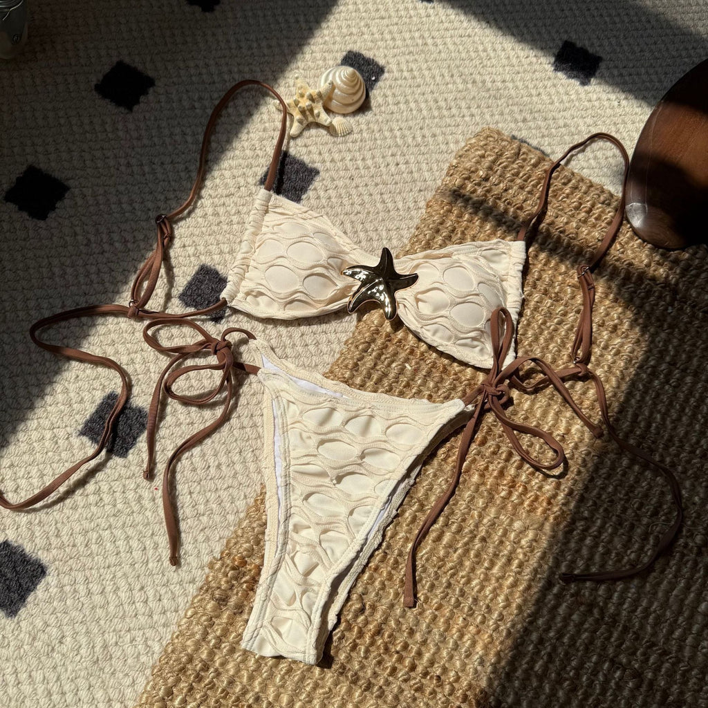 Women's Swimwear with Decorative Lace-Up Details
