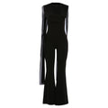 Elegant Draped Wide-Leg Jumpsuit