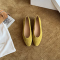 Women's Suede Ballet Flats with Cushioned Insole