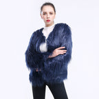 Women's Cozy Faux Fur Open-Front Long-Sleeve Coat