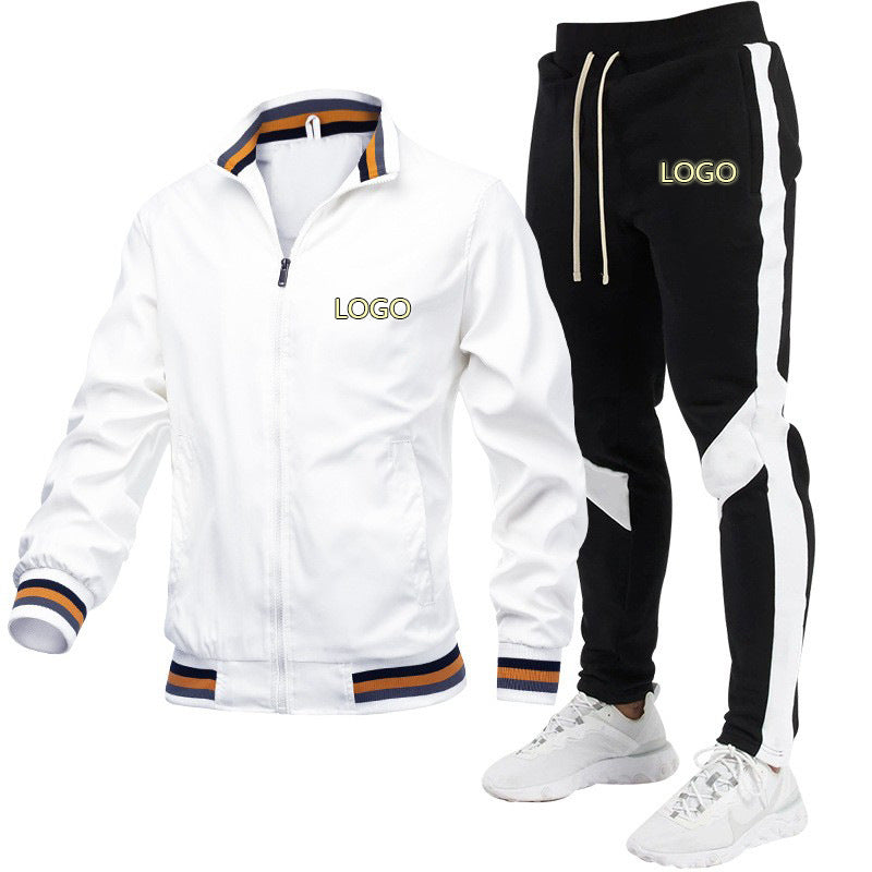 Men's Sporty Track Jacket and Jogging Pants Set