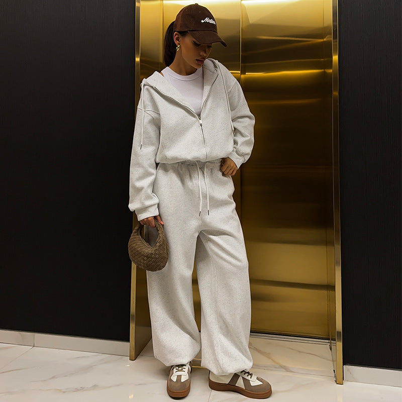 Women's Fashionable Leisure Hoodie Suit
