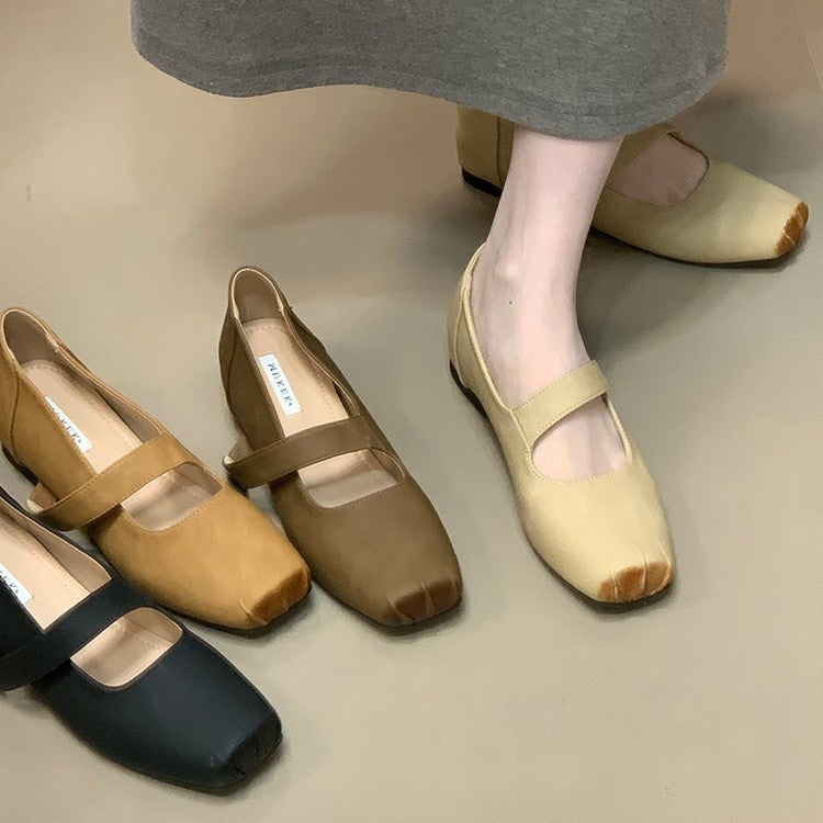 Women's Ballet Flats with Elastic Strap