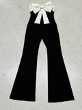 Elegant Jumpsuit with Bow Accents