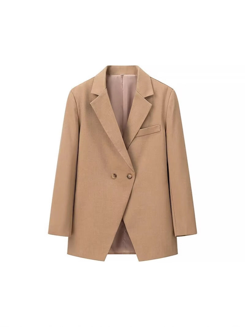 Elegant Oversized Double-Breasted Blazer
